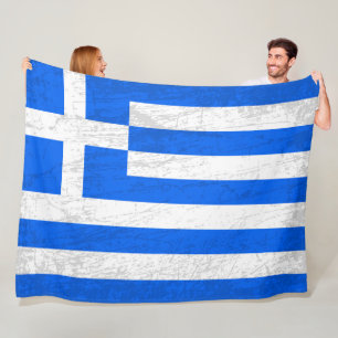 The Greece Flag - A Tapestry of Greek Heritage Fleece Blanket