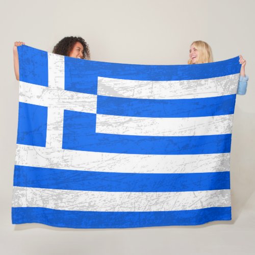 The Greece Flag _ A Tapestry of Greek Heritage Fleece Blanket