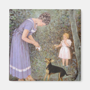 The Greedy Small Dog by Guido Marzulli, Realism  Magnet