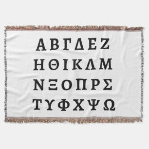 The Greek Alphabet Throw Blanket