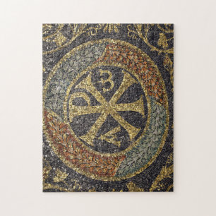 The Greek Chi Rho Byzantine Mosaic Icon Jigsaw Puzzle