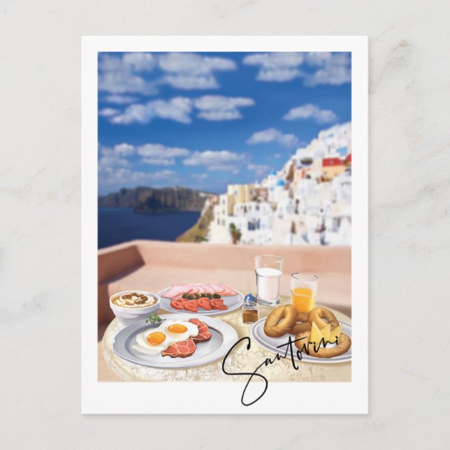 The Greek Isles, Santorini Holiday Postcard (Front)