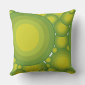 The Green bubbles Throw Pillow (Back)