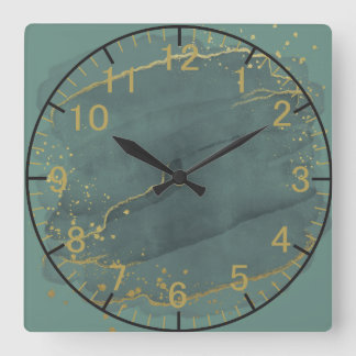The Green Cactus 10.75" Square Wall Clock