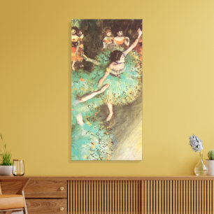 The Green Dancer by Edgar Degas, Vintage Ballet Canvas Print