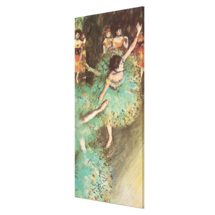 The Green Dancer by Edgar Degas, Vintage Ballet Canvas Print