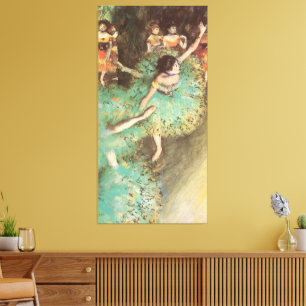 The Green Dancer by Edgar Degas, Vintage Ballet Canvas Print