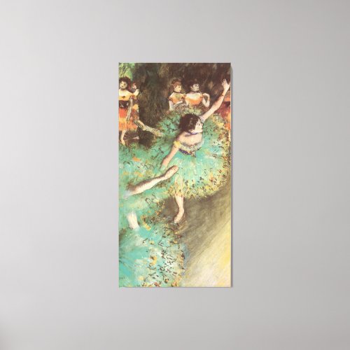 The Green Dancer by Edgar Degas Vintage Ballet Canvas Print