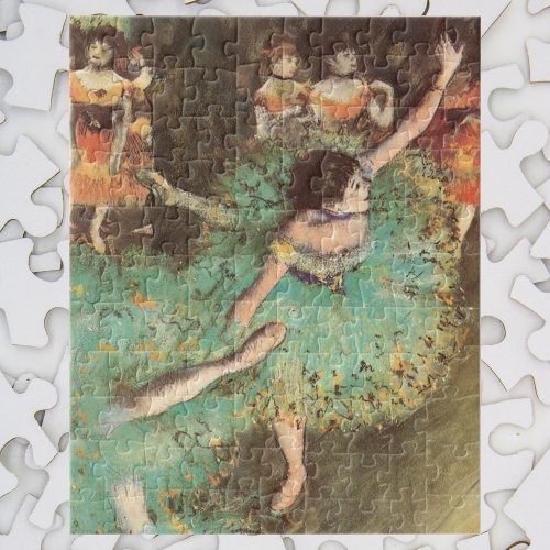 The Green Dancer by Edgar Degas Vintage Ballet Jigsaw Puzzle