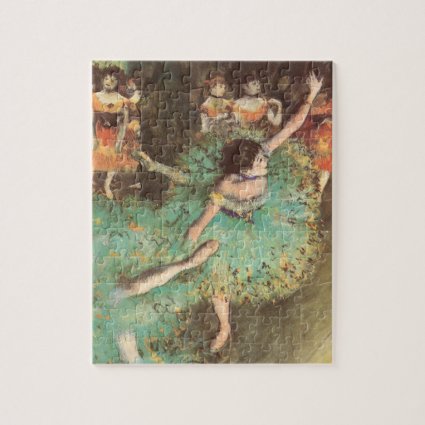 The Green Dancer by Edgar Degas, Vintage Ballet Jigsaw Puzzle