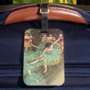 The Green Dancer by Edgar Degas, Vintage Ballet Luggage Tag