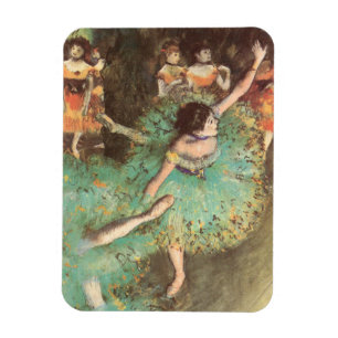 The Green Dancer by Edgar Degas, Vintage Ballet Magnet
