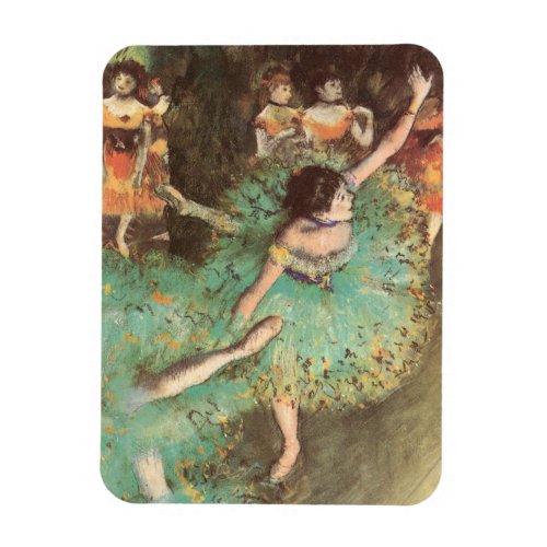 The Green Dancer by Edgar Degas Vintage Ballet Magnet