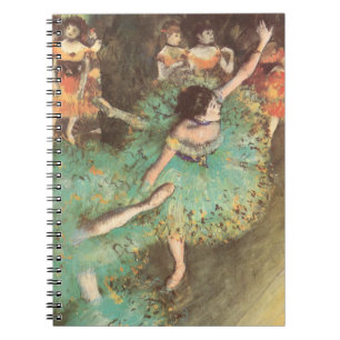 The Green Dancer by Edgar Degas, Vintage Ballet Notebook