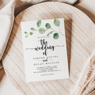 The Green Delight Eucalyptus Wedding of Invitation