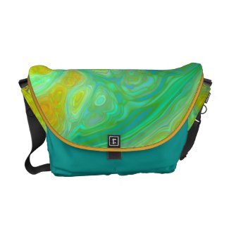 The Green Earth – Teal & Gold Tides rickshawmessengerbag