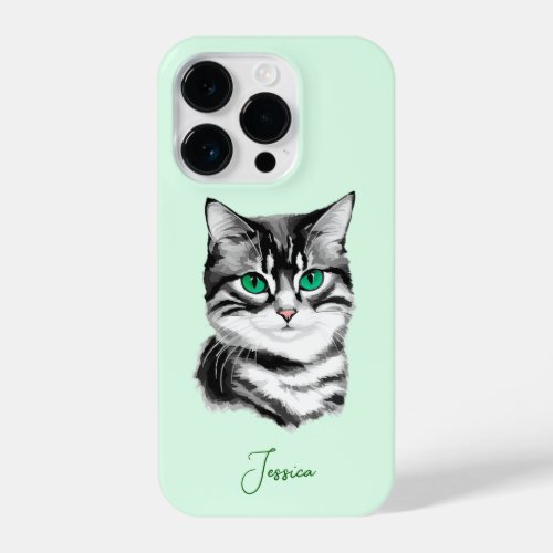 The Green_Eyed Cat iPhone 14 Pro Case