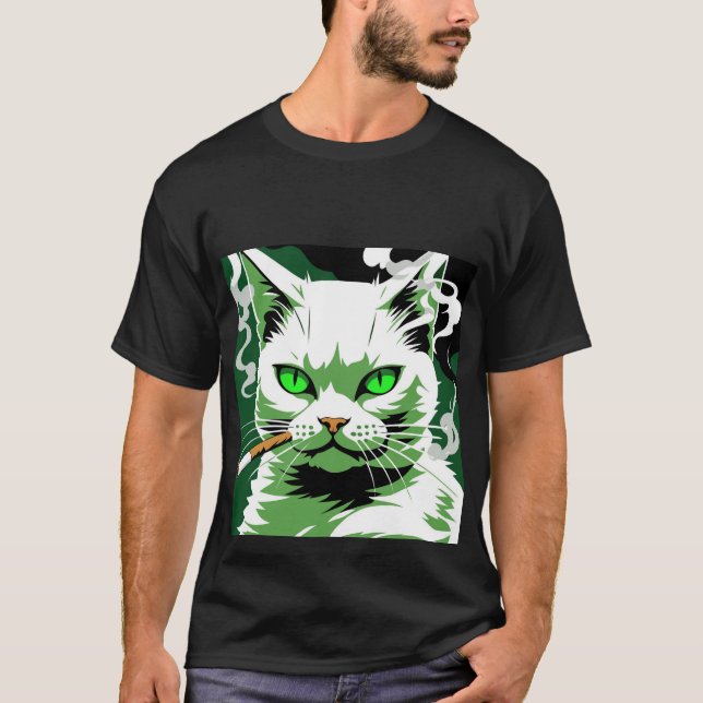 The Green eyed cat T-Shirt (Front)