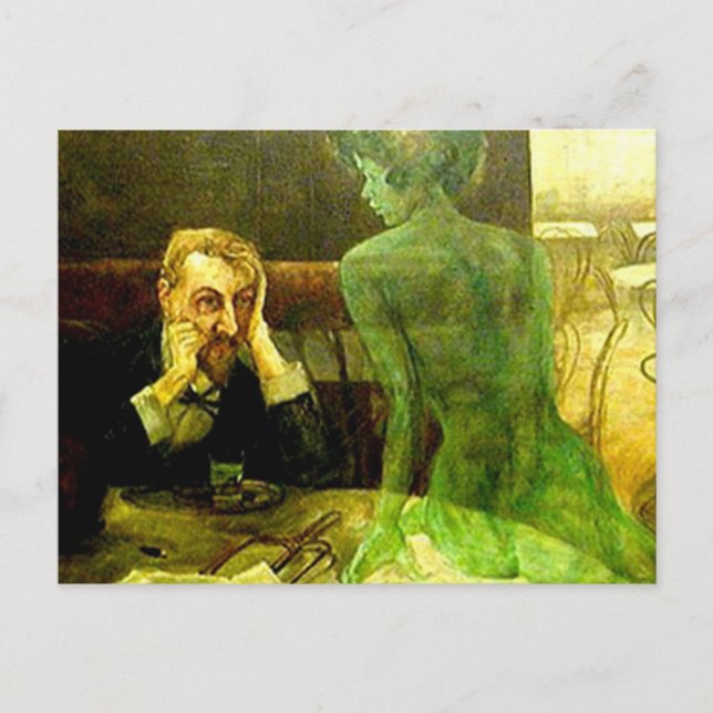 The Green Fairy: Absinthe Postcard (Front)