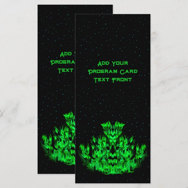 The green Flame Monster in The Starlight Sky Program (Front/Back)