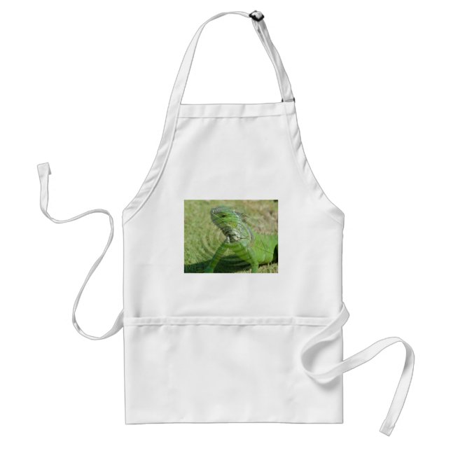 The Green Iguana Adult Apron (Front)