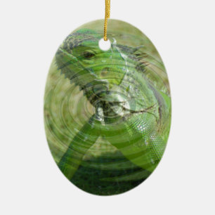 The Green Iguana Ceramic Ornament