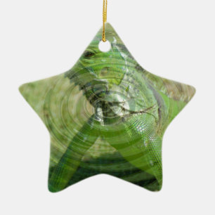 The Green Iguana Ceramic Ornament