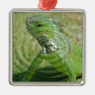 The Green Iguana Metal Ornament