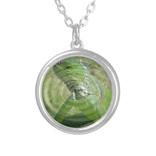 The Green Iguana Silver Plated Necklace