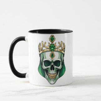 The Green King Skull with a Jeweled Crown Mug