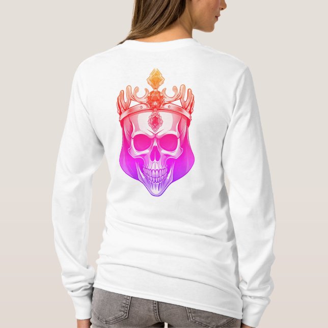 The Green King Skull with a Jeweled Crown T-Shirt (Back)
