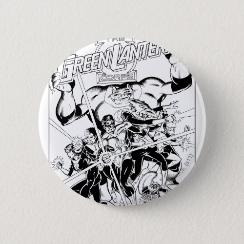 The Green Lantern Corps Black and White Button