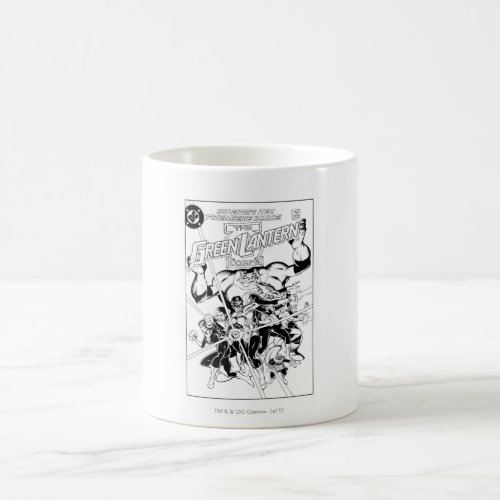 The Green Lantern Corps Black and White Coffee Mug