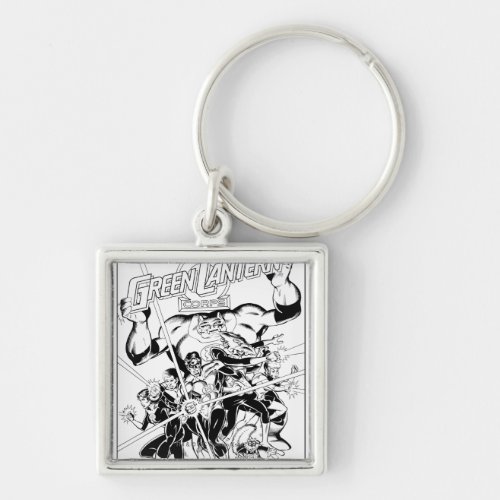 The Green Lantern Corps Black and White Keychain