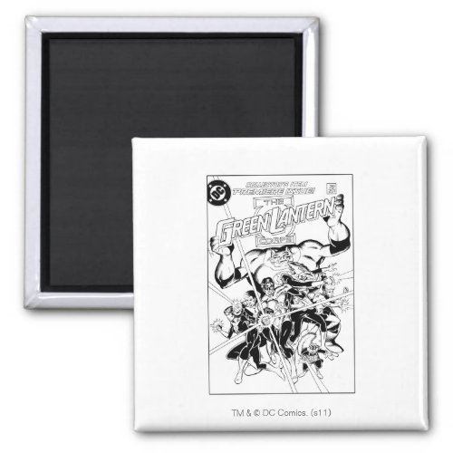 The Green Lantern Corps Black and White Magnet