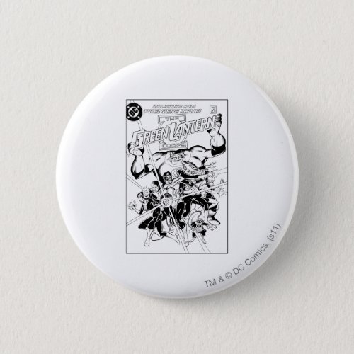 The Green Lantern Corps Black and White Pinback Button