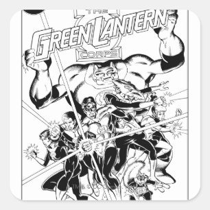The Green Lantern Corps, Black and White Square Sticker