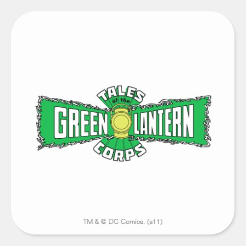 The Green Lantern Corps _ Green Logo Square Sticker