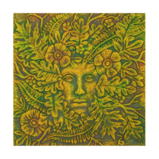 The Green Man Wood Wall Art