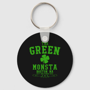 The Green Monsta Clic St Patricks Day Boston Name  Keychain