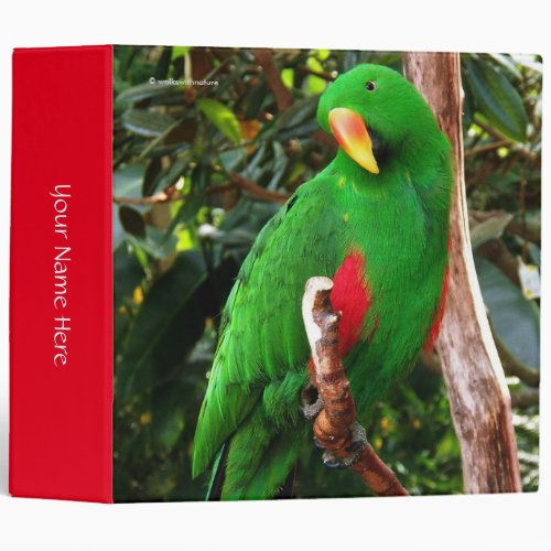 The Green Orator Eclectus Parrot Binder