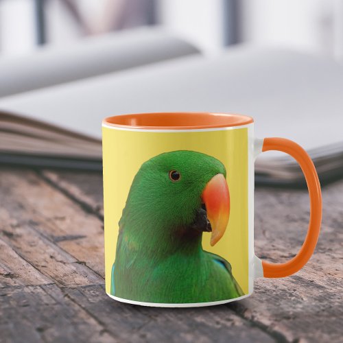 The Green Orator Eclectus Parrot Mug