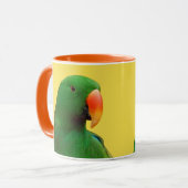 "The Green Orator" Eclectus Parrot Mug (Front Left)