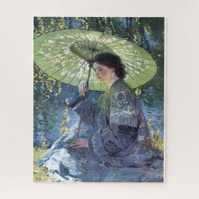 The Green Parasol by Guy Rose Art Jigsaw Puzzle (Vertical)
