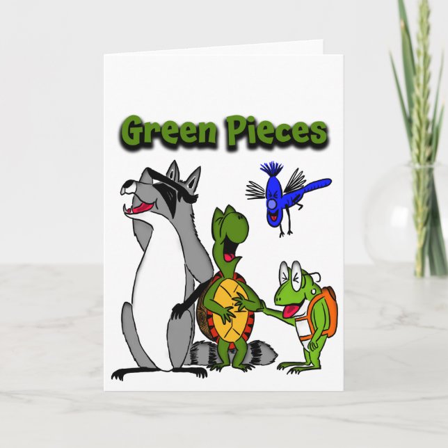 The "Green Pieces" gang by Drew Aquilina Card (Front)