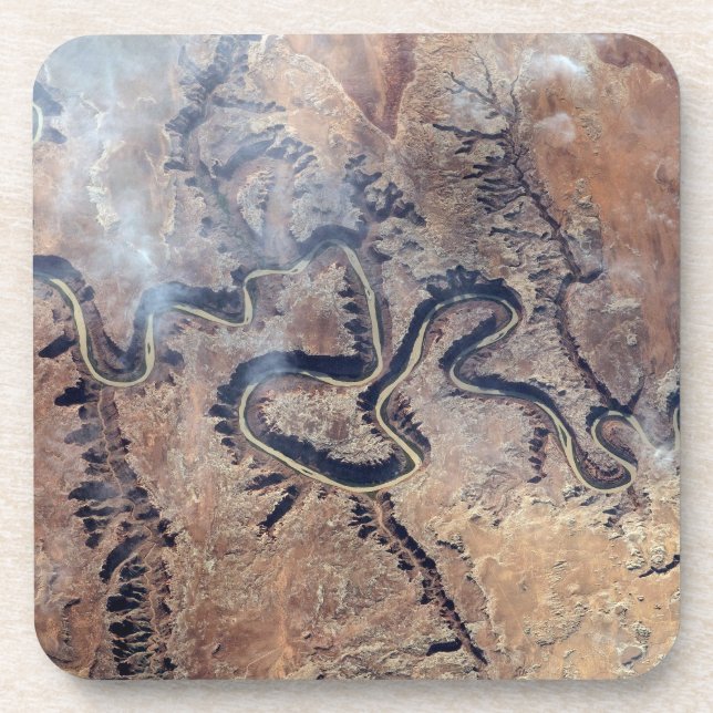 The Green River And Its Tributary Canyons In Utah Beverage Coaster (Front)