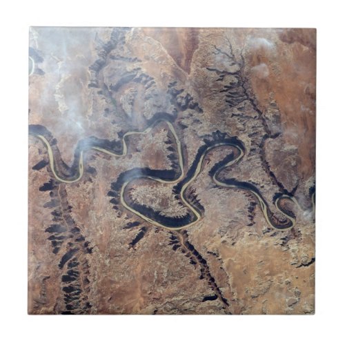 The Green River And Its Tributary Canyons In Utah Ceramic Tile