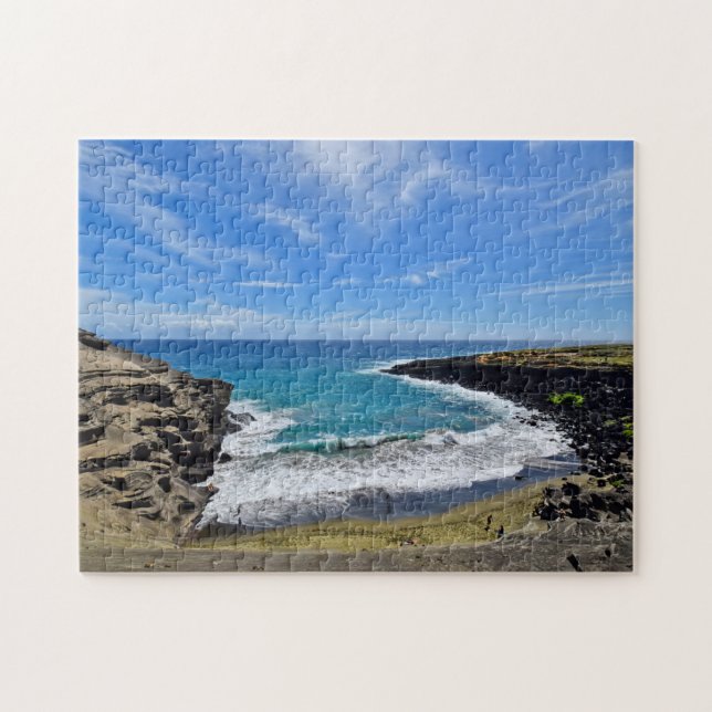The Green Sand Beach - Big Island Hawaii Puzzle (Horizontal)