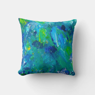 The Green Sea Throw Pillow
