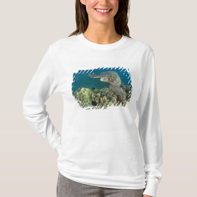 The Green Sea Turtle, (Chelonia mydas), is the 2 T-Shirt (Front)
